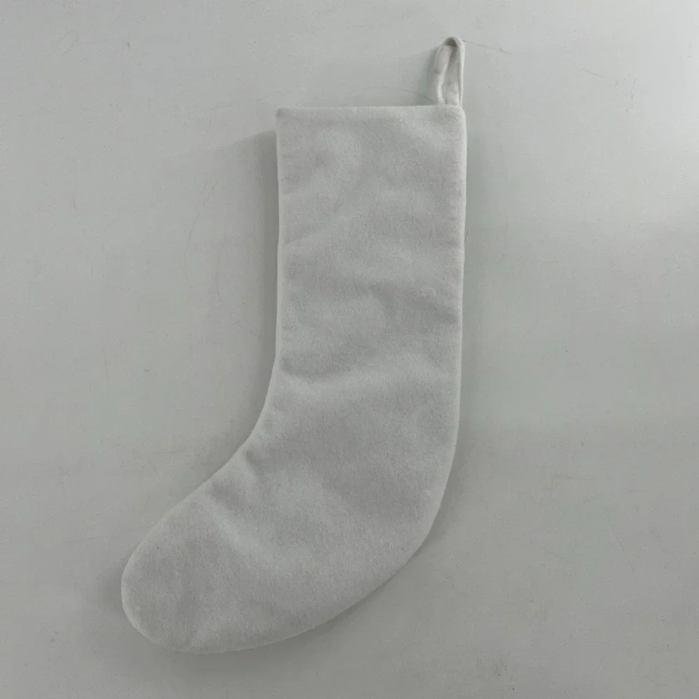Wondershop Felt Christmas Stocking Whimsy White Multi Bright Color Pom Poms 20